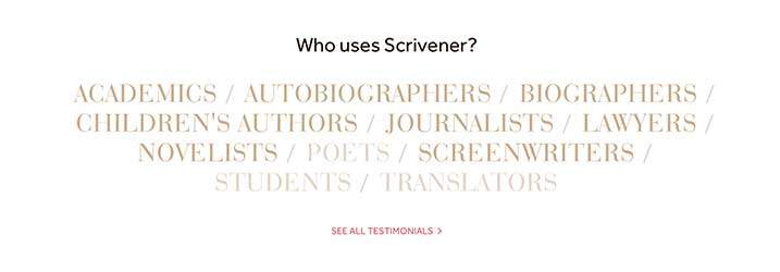 scrivener is the best word processing app for bloggers