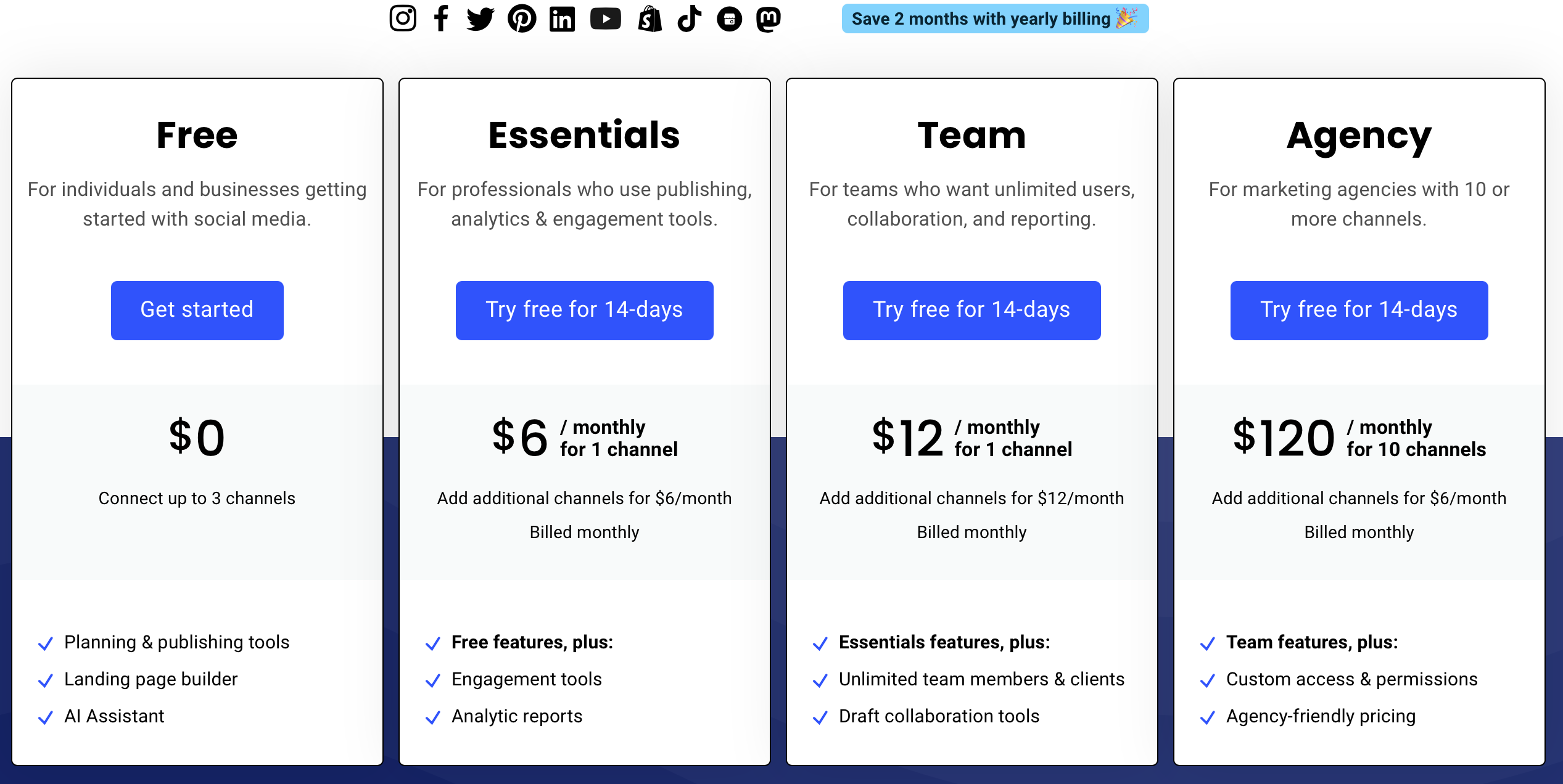 Buffer social media post scheduling app paid plans 2023