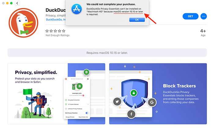 duckduckgo extension works only with macos catalina duckduckgo extension works only with macos catalina