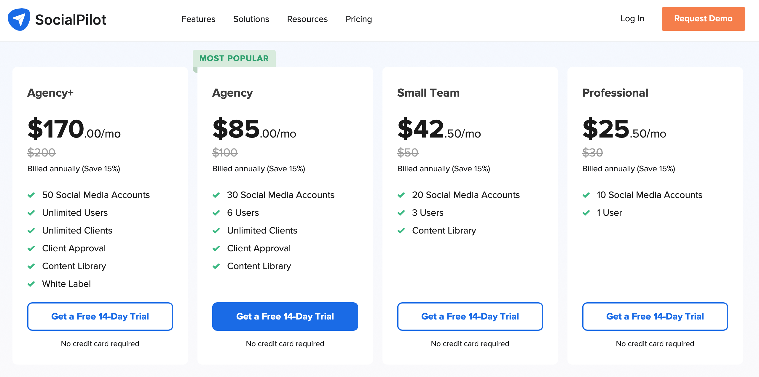 SocialPilot social media scheduling app paid plans 2023