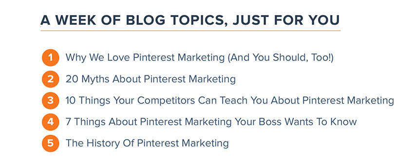 Hubspot Pinterest Marketing blog post ideas