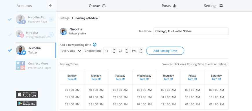 buffer posting schedule