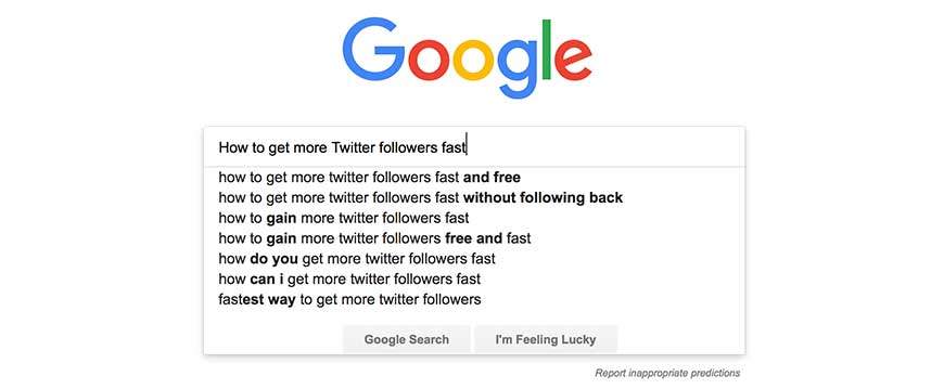 google search how to get more twitter followers fast