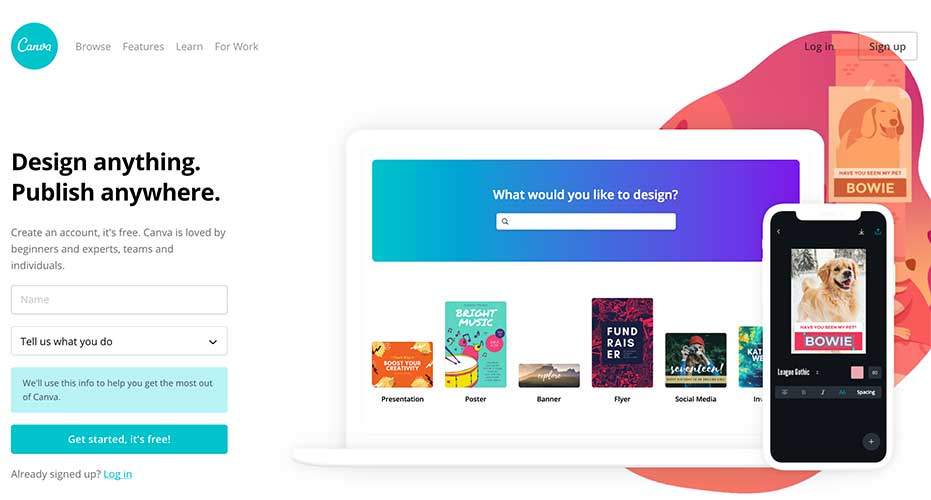 canva social media graphic tool daglega 2019