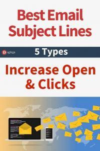 5 best email subject line types Pinterest pin