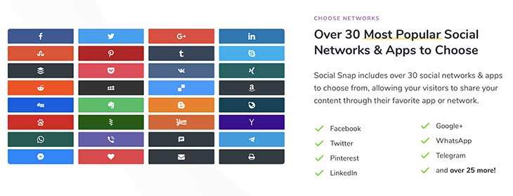 Socialsnap social sharing plugin WordPress
